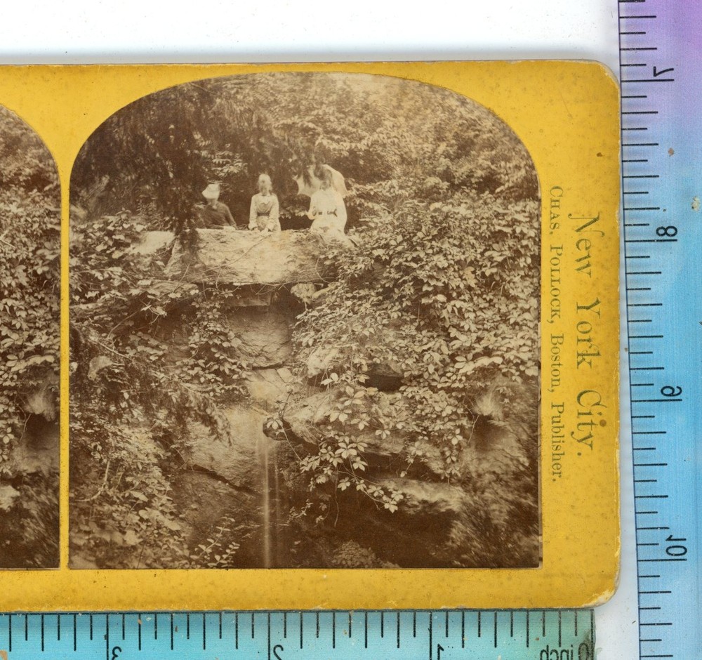 Cascade in the Ramble Central Park NY New York C. Seaver Stereoview
