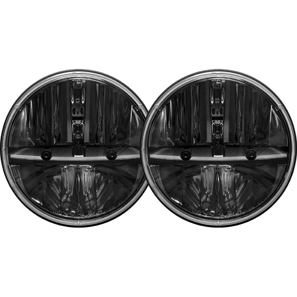 Rigid Industries 7in White LED Headlights with PWM Adapter 55000 Lumens Pair