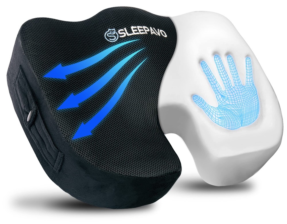 Office Chair Cushion - Seat Cushion for Tailbone Pain Relief - Butt Pillow fo...