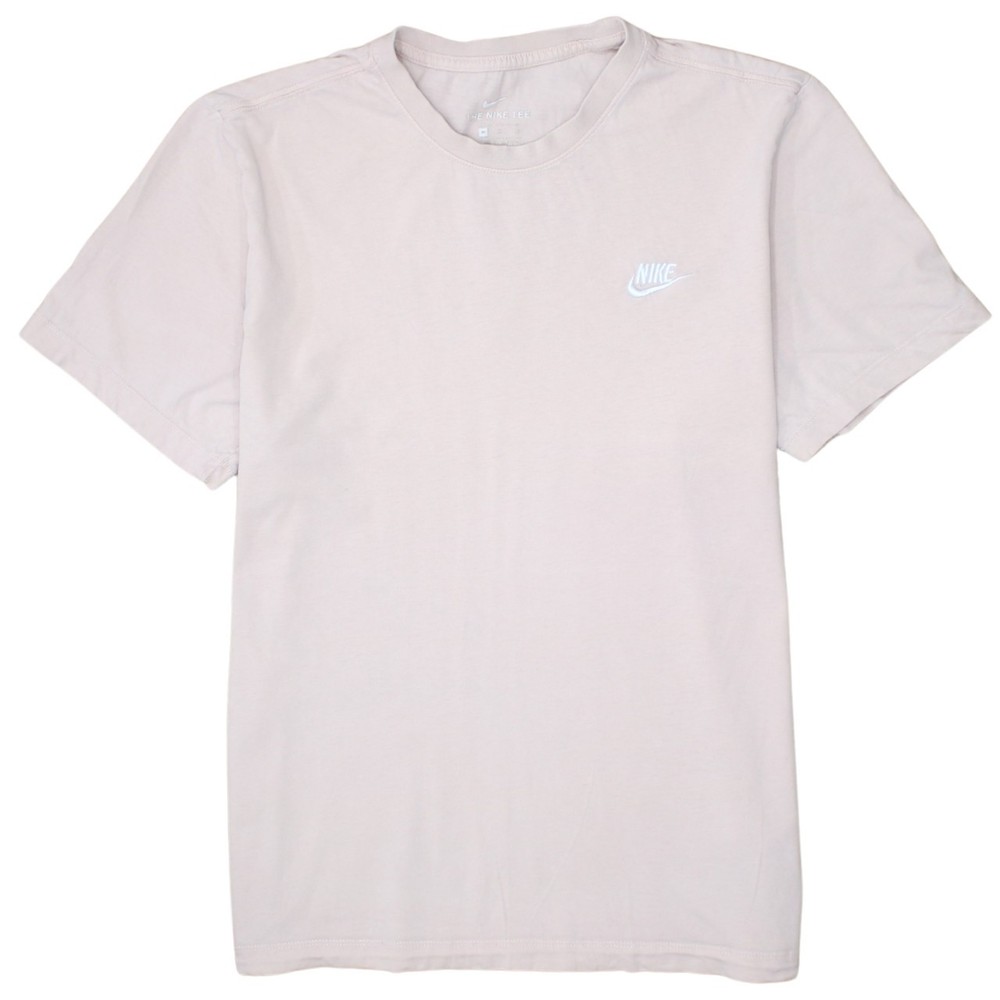 Nike Mens T Shirt Pink Dri Fit Cotton Small Swoosh Logo Short Sleeve Sport M