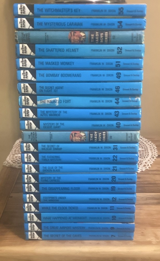 Hardy Boys Original Lot Of 21 Franklin W. Dixon 2 Vintage HC 7-55