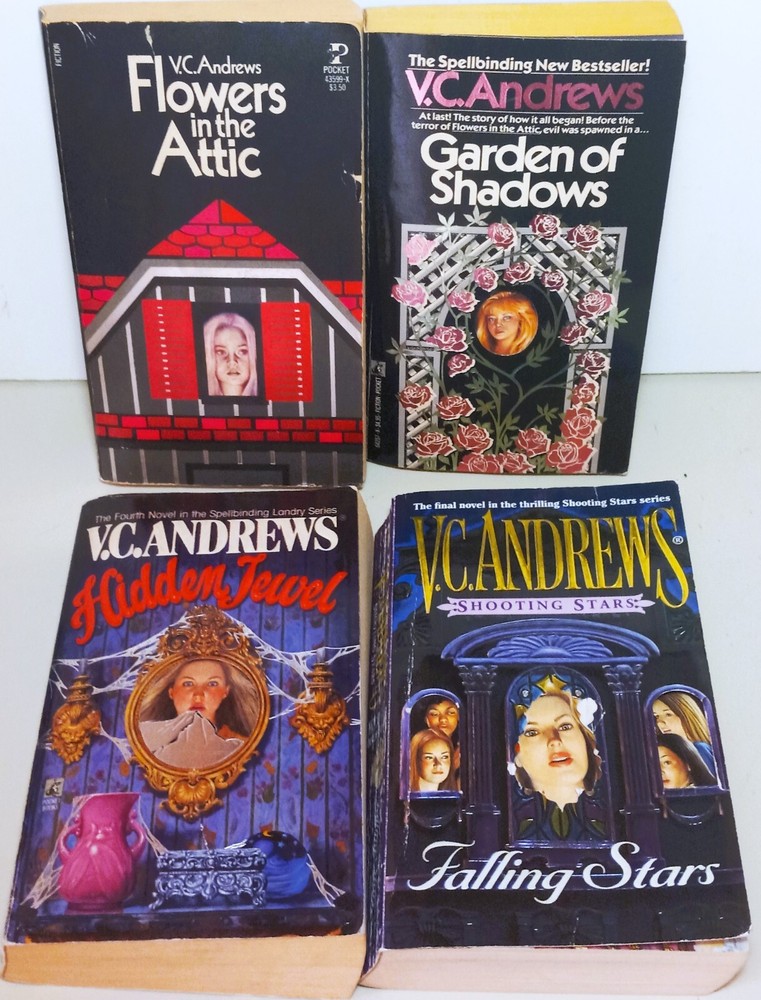 Lot of 4 V. C. Andrews (PB) Falling Stars, Hidden Jewel, Garden of Shadows ..