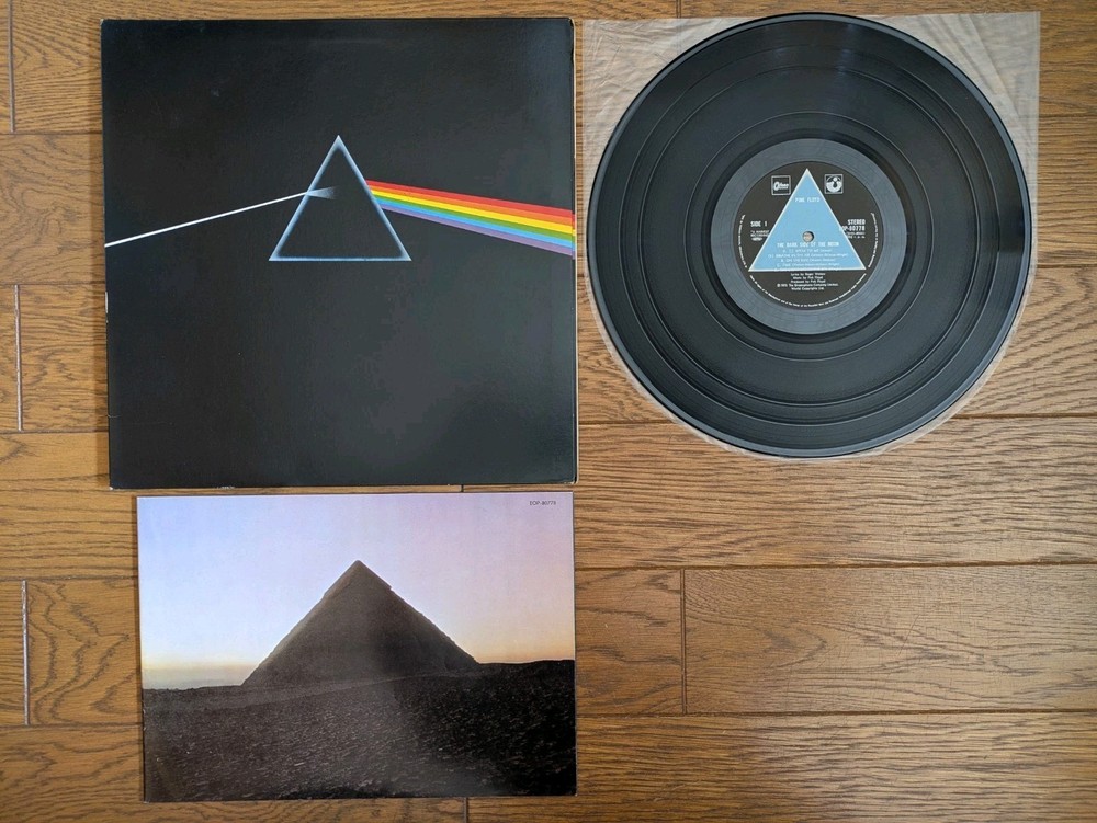PINK FLOYD The Dark Side Of The Moon JAPAN LP w/ BOOK Solid Blue EOP-80778