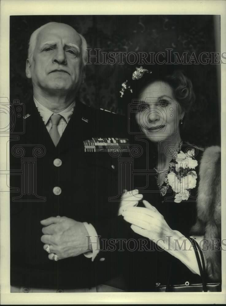 1985 Press Photo George C. Scott & Eva Marie Saint in 