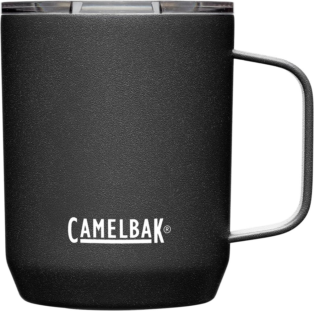 Horizon 12Oz Camp Mug - Insulated Stainless Steel - Tri-Mode Lid - Black