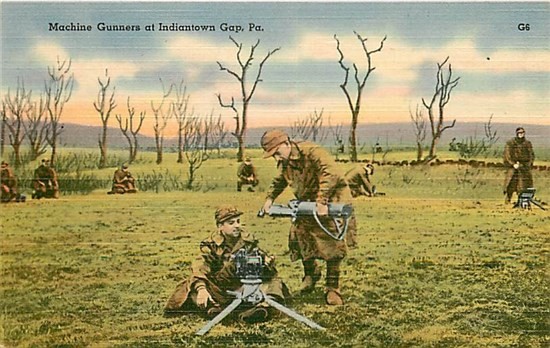 PA, Indiantown Gap,  Pennsylvania, Military,  Machine Gunners, Berkshire News