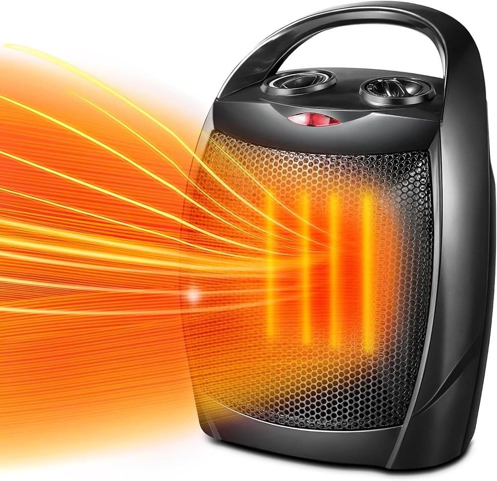 Ceramic Portable Electric Space Heater Fan 1500W with Thermostat For Indoor Use