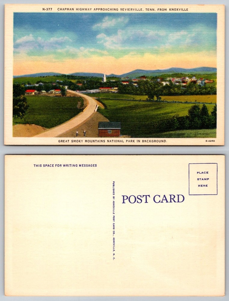Chapman Highway Sevierville TN Great Smoky Mountains Vintage Postcard