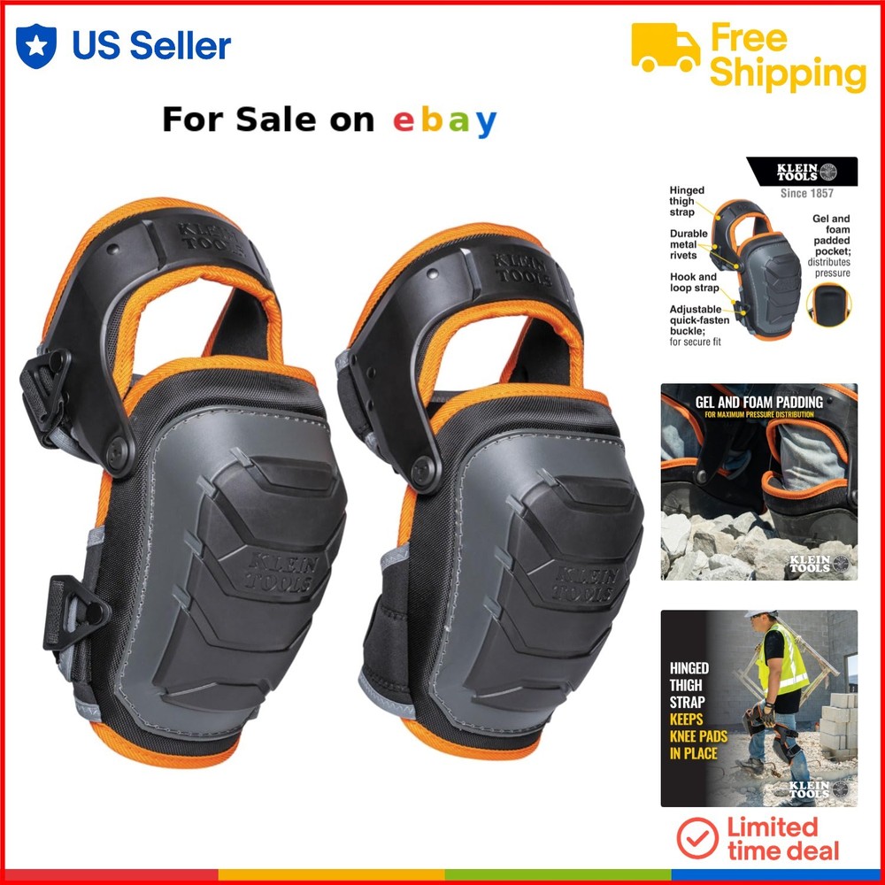 Heavy Duty Hinged Knee Pads with Gel Foam Unisex Safety Gear