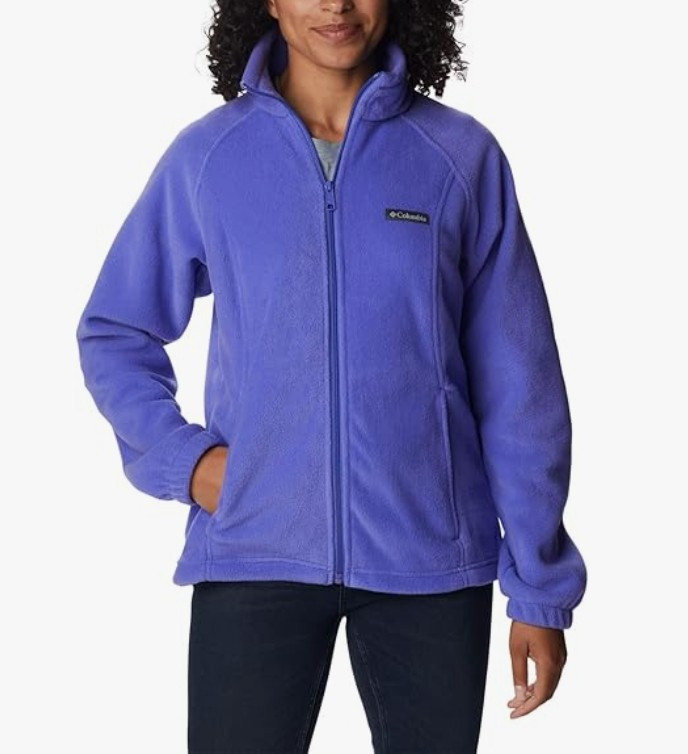 Columbia Women's Benton Springs Full Zip Fleece Jacket in Purple Size Large NWT
