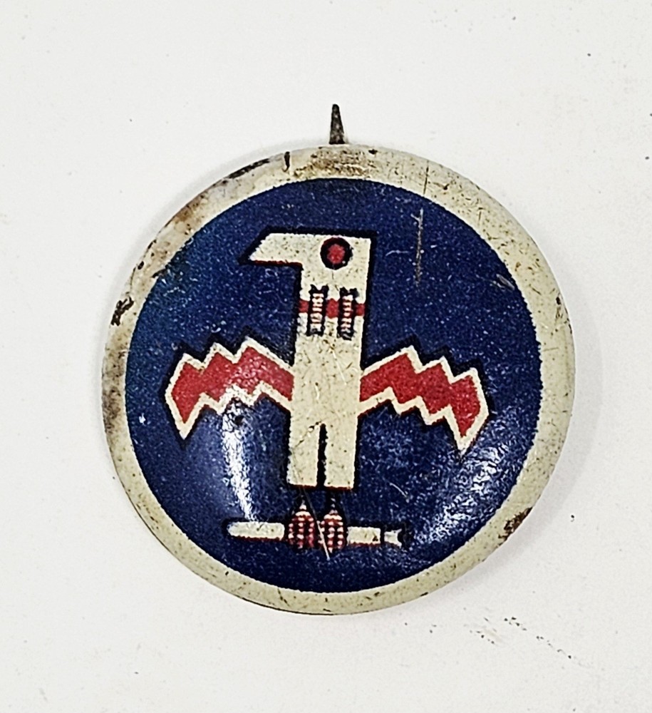 Vintage 1940s Kellogg’s Pep Pin 385th Bombardment Squadron WWII Cereal Pinback