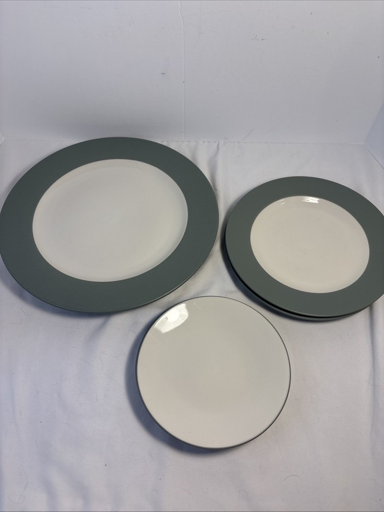 6 pc Noritake Colorwave Green 8485 Stoneware  2 ea dinner salad & Bread Plates