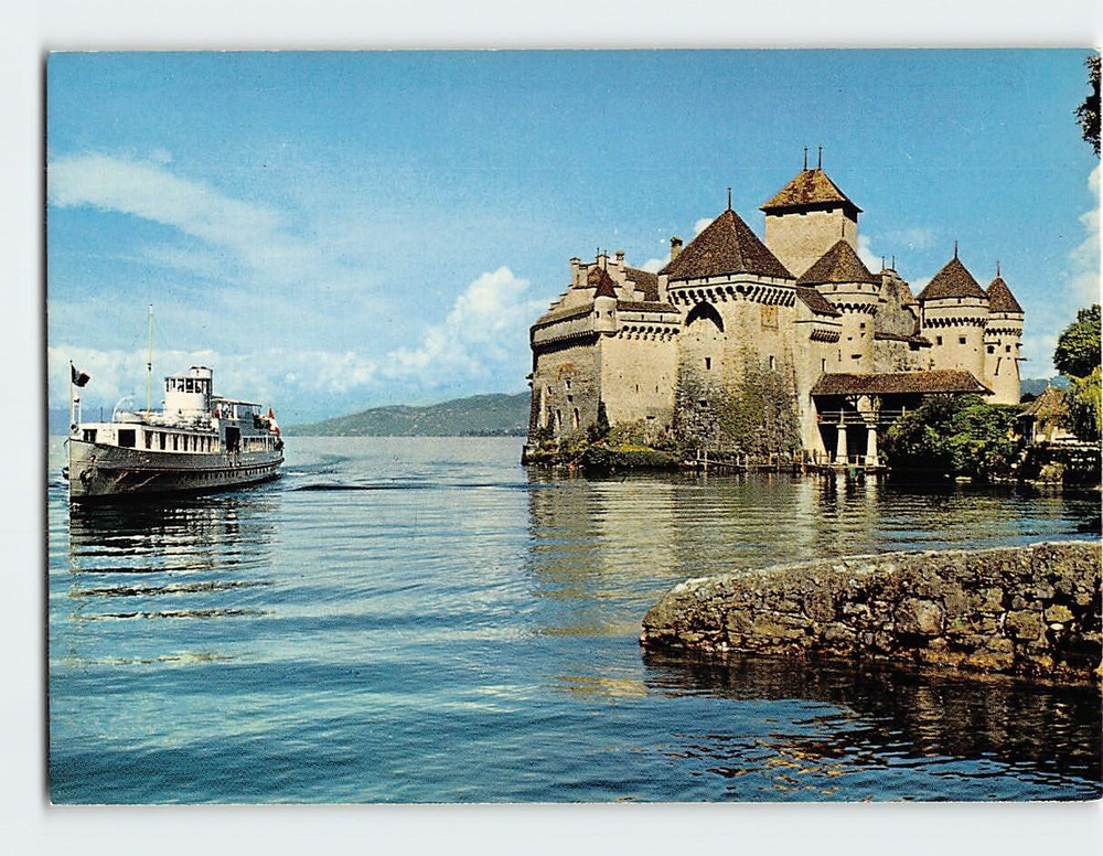 Postcard Chillon Castle Montreux Switzerland