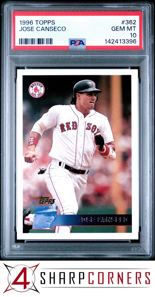 1996 Topps #362 Jose Canseco Red Sox Psa 10Set builders paradise - improve your registry!