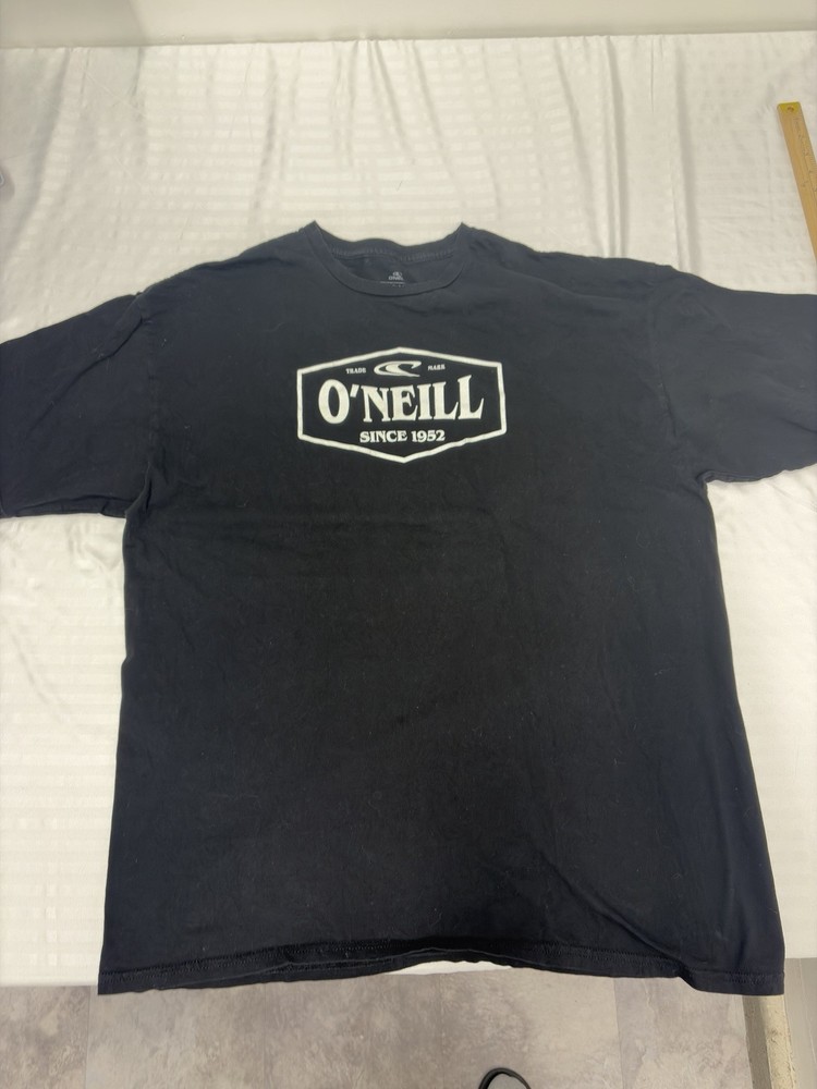 O Neill Mens T Shirt 2XL Black Modern Fit Cotton Graphic Tee