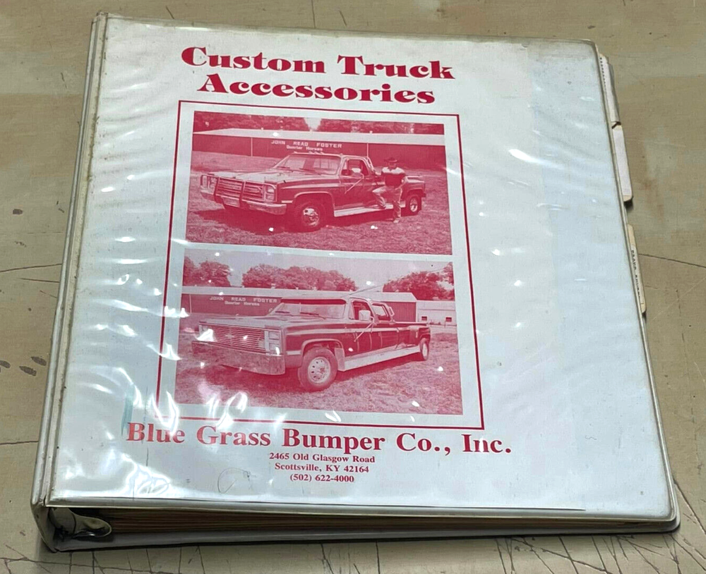 Vtg BlueGrass Bumper Co Truck Accessories Mr Pickup Sales Ad Price List Binder