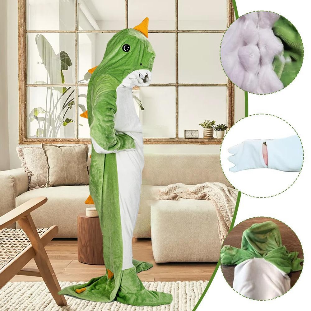 Wearable Dinosaur Blanket Animal Sleeping Bags for Kids Super Soft Warm NEW~