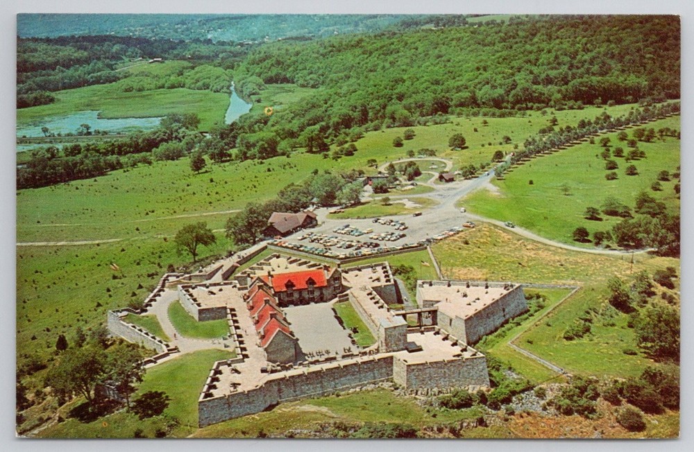 Fort Ticonderoga New York Aerial View Adirondacks Vintage Postcard