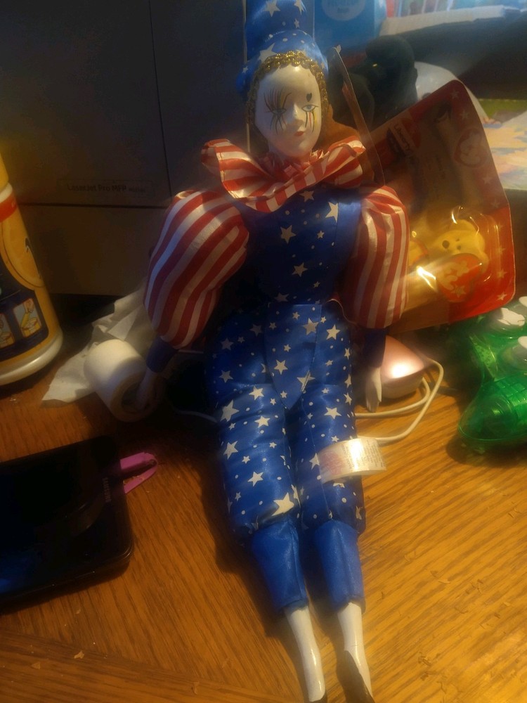 Creepy Vintage Clown Doll for Collectors