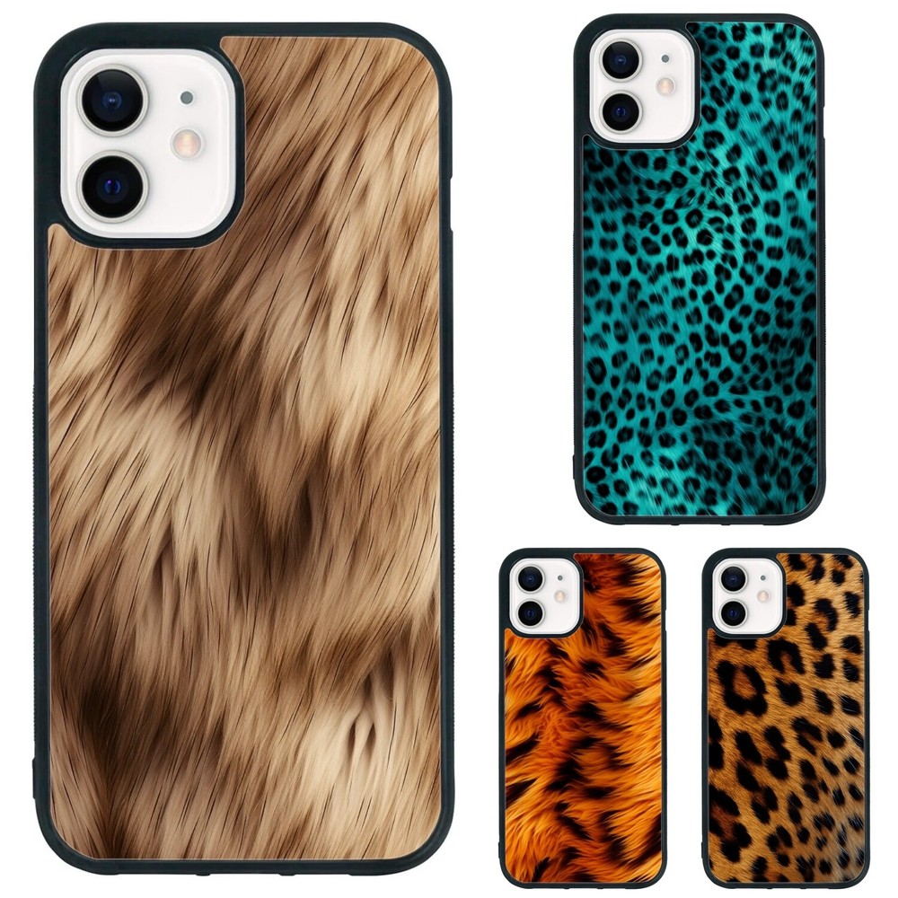 fur pattern flat lepord Lightweight Cover For iPhone XS XR 6 7 8 Plus SE 2nd 3rd
