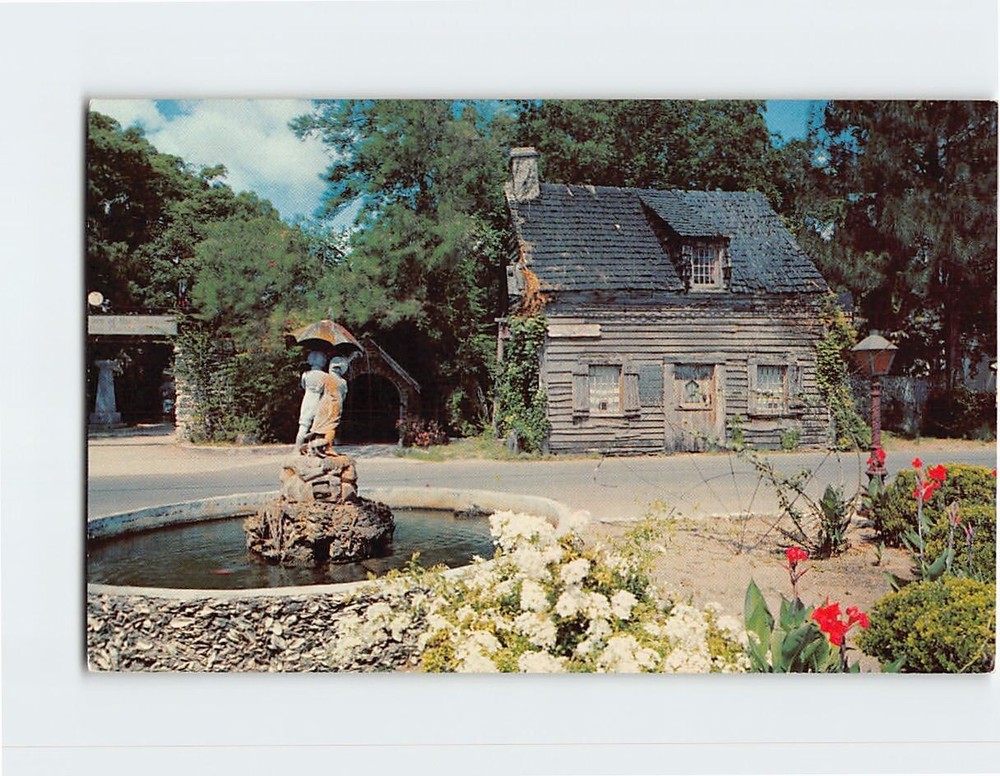 Postcard Oldest Wooden Schoolhouse St Augustine Florida