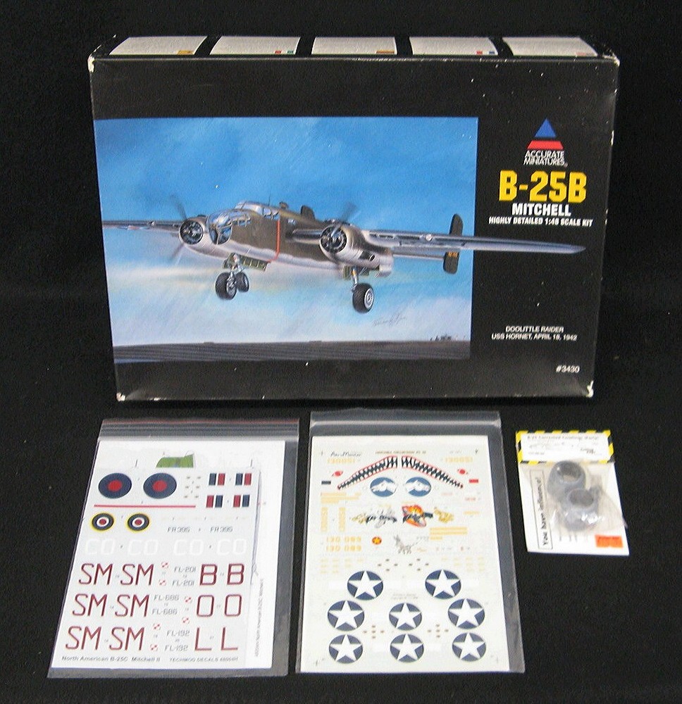 1/48 Accurate Miniatures B-25B MITCHELL DOOLITTLE RAIDER + 3 DETAIL SETS *MINT*
