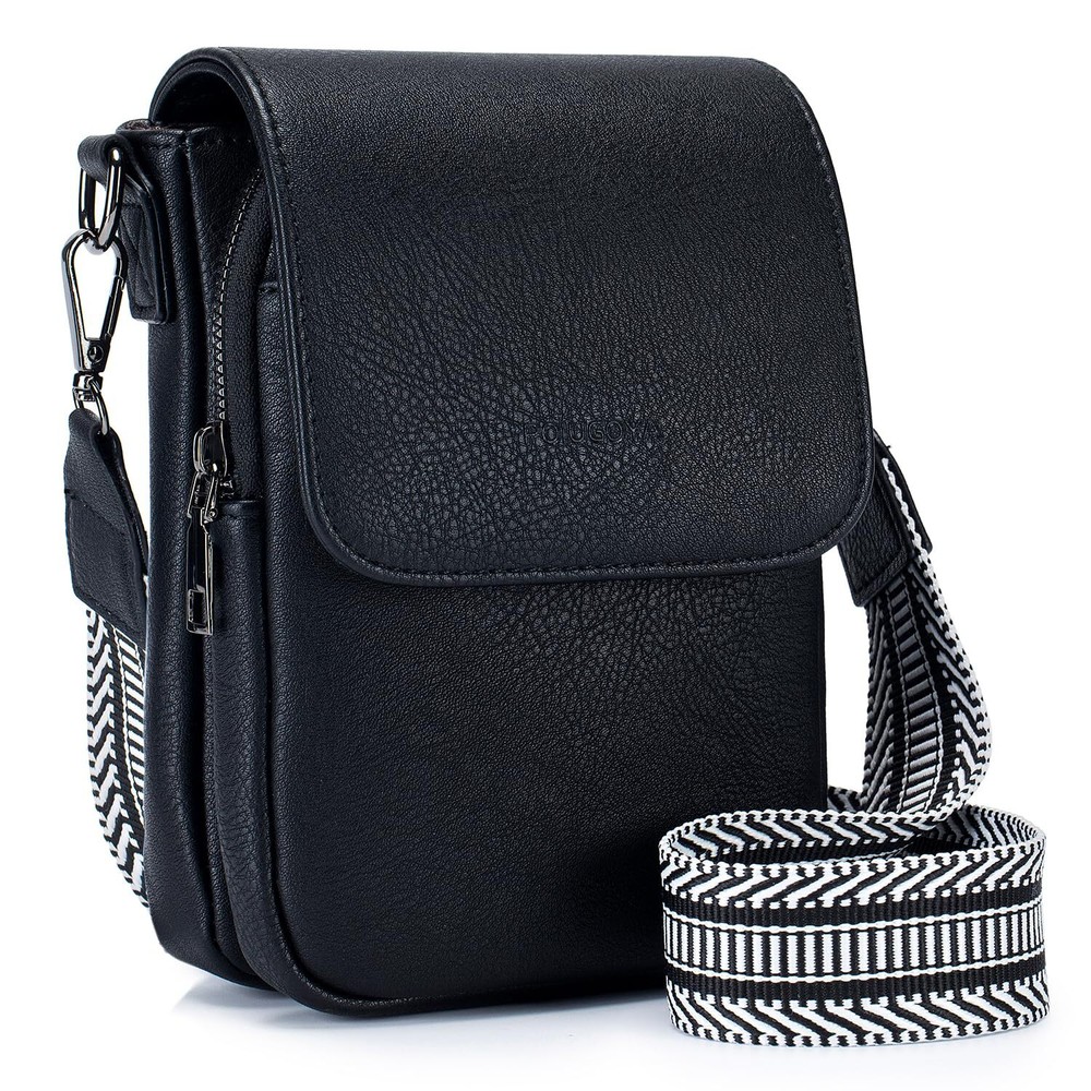 Small Crossbody Bags for Women Trendy,Leather Triple Compartment Cell Phone C...