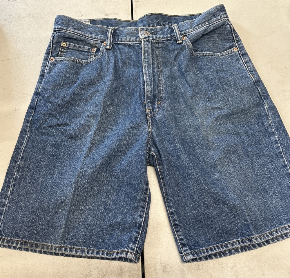 Levi Strauss 550 Denim Shorts Size 36 Vintage Red Tab