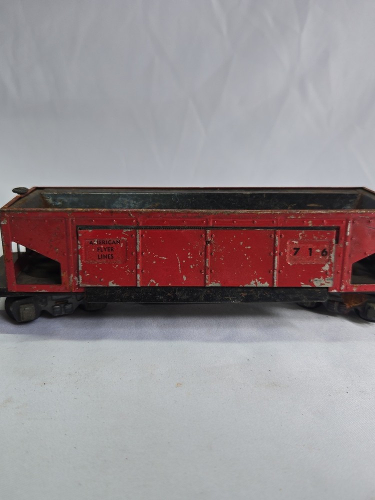 S GAUGE American Flyer AC GILBERT  #716 Metal COAL DUMP CAR