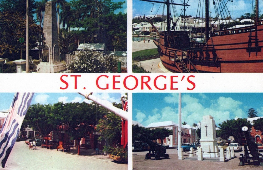 St. George’s, Bermuda Multi View 1960’s Postcard