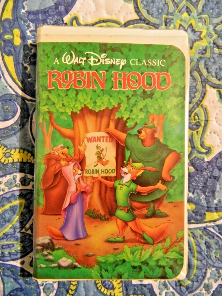 Disney Robin Hood VHS 1991 Black Diamond Classic Clamshell Tested Works Well