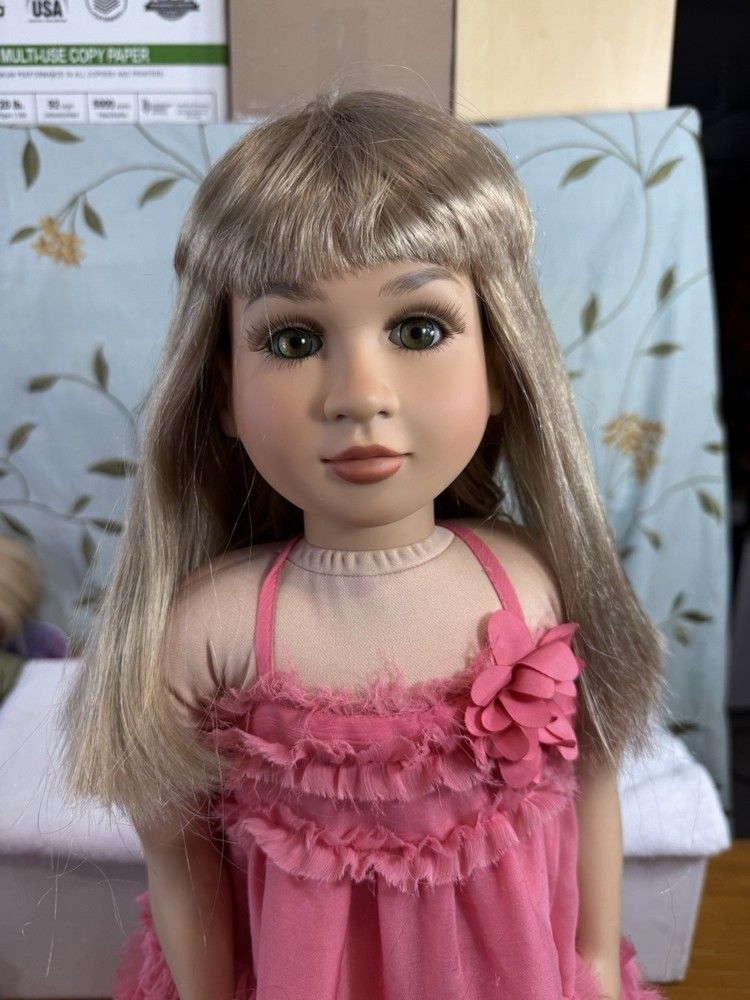 My Twinn Doll Wig 14-15” Long Blond Bangs  (No Doll). #15