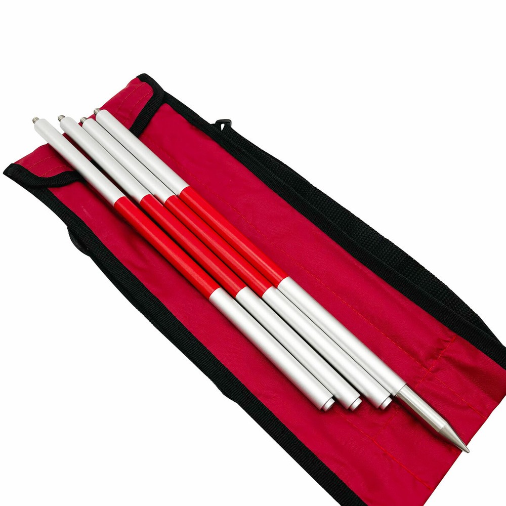 New Mini Prism 4 poles for Total Station Surveying 1/4