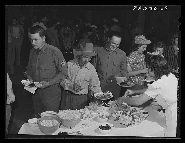 Photo:Yuma Arizona 1942 Farm Workers Dinner FSA Field Day