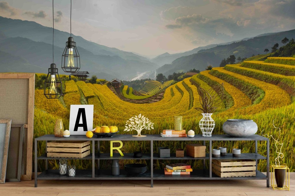 3D Mountain Terraced Field Landscape Wall Murals Wallpaper Murals Wall Sticker 2