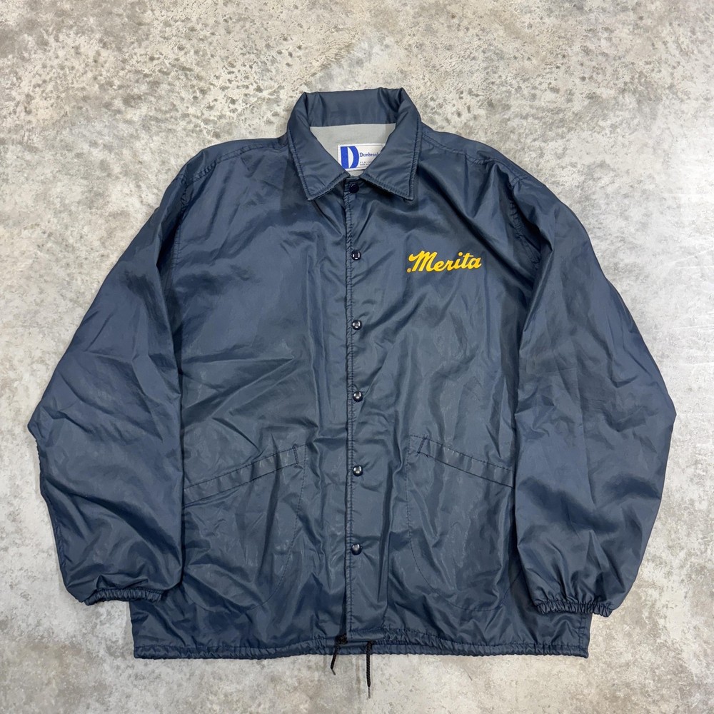 Vintage Dunbrooke PLA-JAC Jacket Mens XL Blue Nylon Merita Old Fashioned 80s