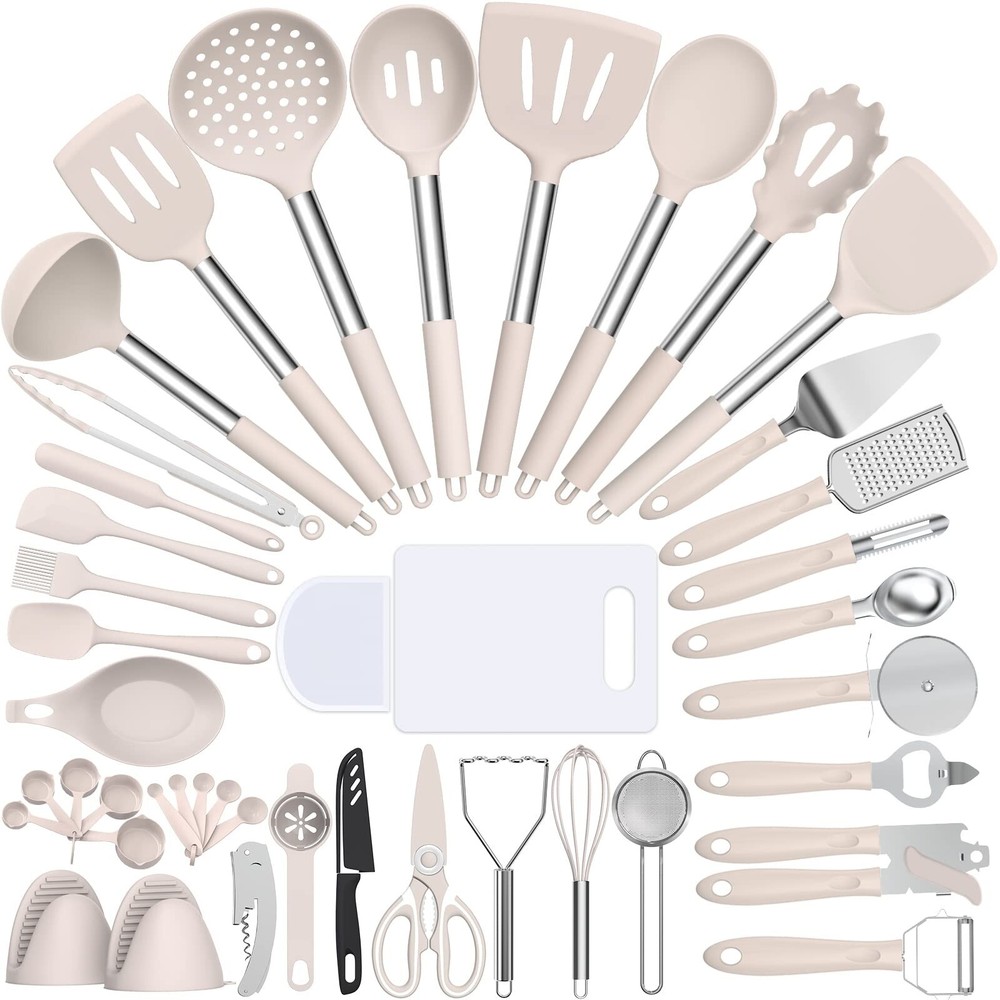 Silicone Cooking Utensil Set, Umite Chef 43 PCS Heat Resistant Kitchen Utensi...