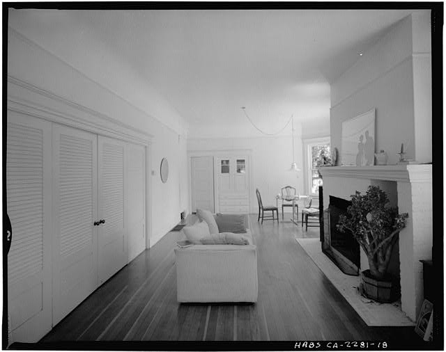 Campbell California Le Fevre House interior living room dining room 1900s HABS