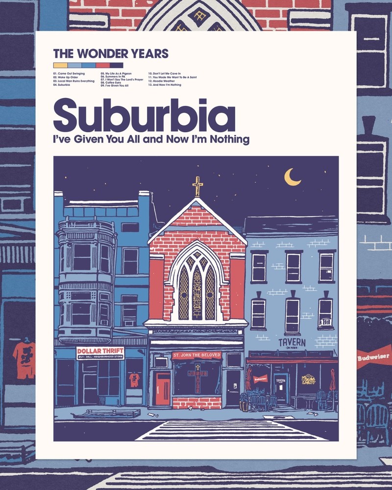 The Wonder Years Suburbia Tour Album Poster