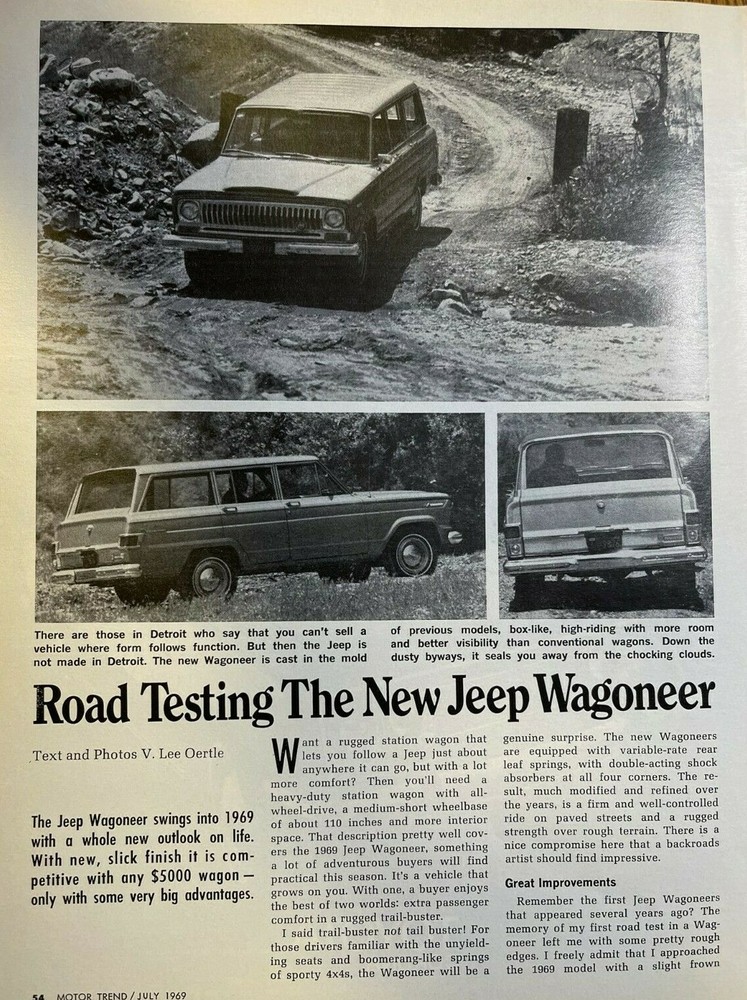 1969 Road Test Jeep Wagoneer illustrated