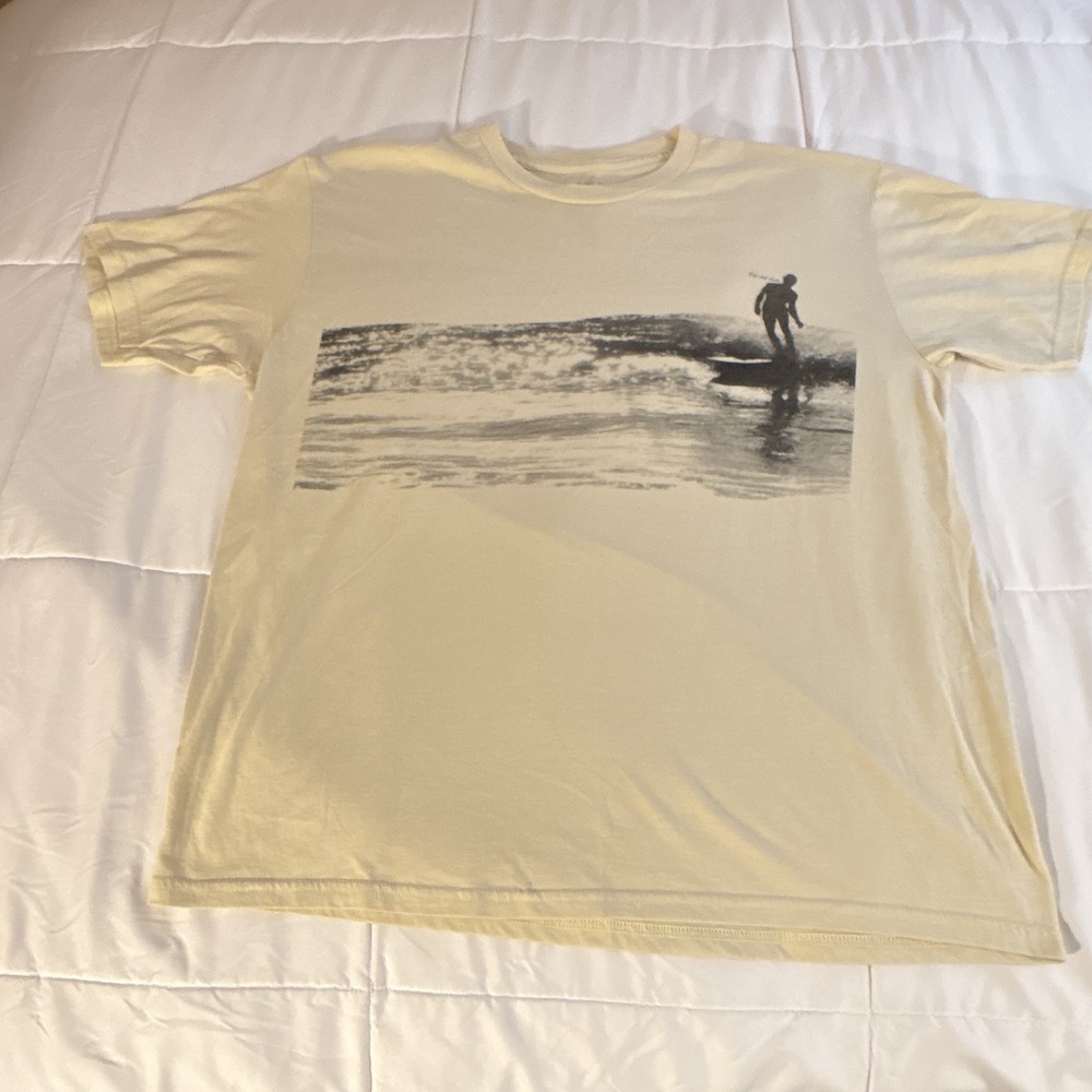Captain Fin Co Men's Cream Surf Graphic Print Crew Neck Short Sleeve T-Shirt XL
