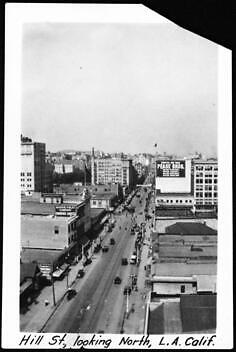 Los Angeles Looking North On Hill Street From Eleventh Street 1920 - Old Photo