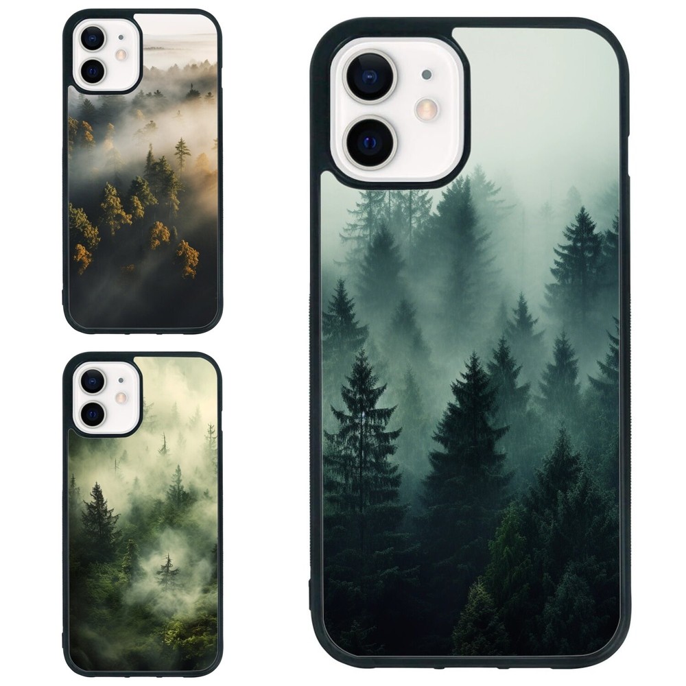 Bosque Denso Brumoso Para iPhone XS XR 6 7 8 Plus SE 2ª 3ª Cubierta Antiarañazos