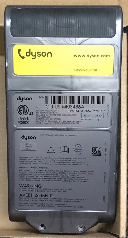 Genuine Dyson V11 SV14 Replacement Li-ion Screw-in Battery 25.2V