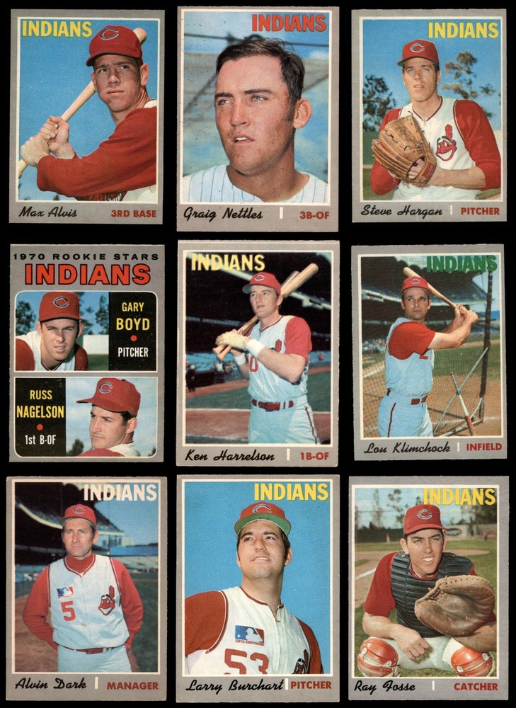 1970 O-Pee-Chee Indians Near Team Set 4 - VG/EX 6619535 (17 / 21 cards)