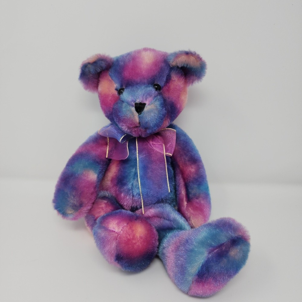 Orange Julius 75th Anniversary Purple Pink Teddy Bear Plush Stuffed Animal 2001