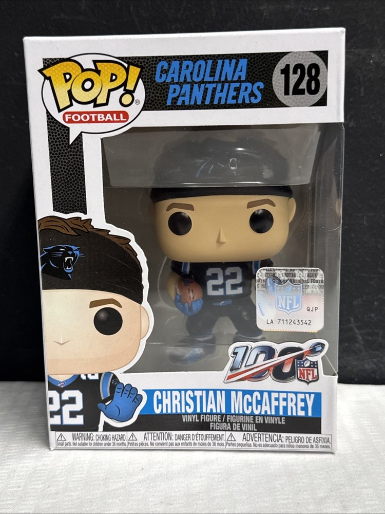 Funko Pop! Vinyl: Christian McCaffrey #128 Carolina Panthers NFL Figure