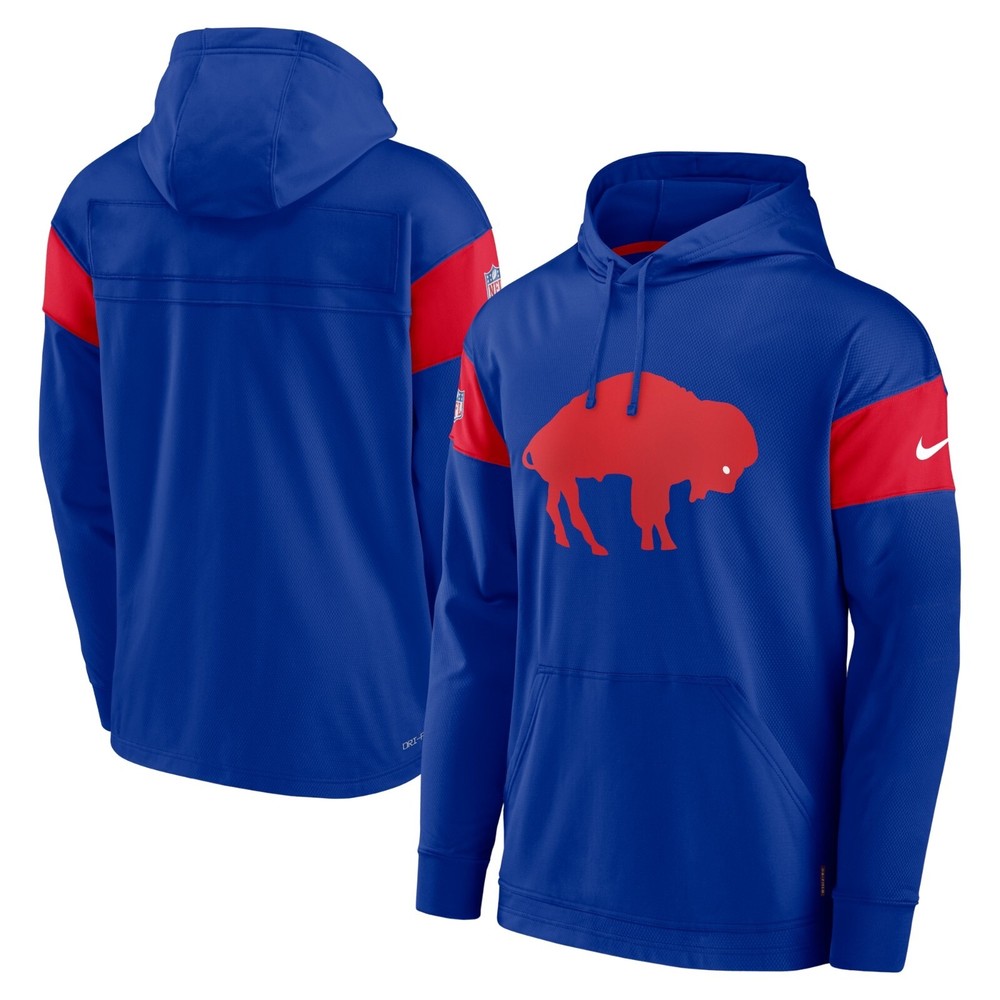 Buffalo Bills Nike Throwback Sideline Arch Hoodie Jersey XXL Navy Retro