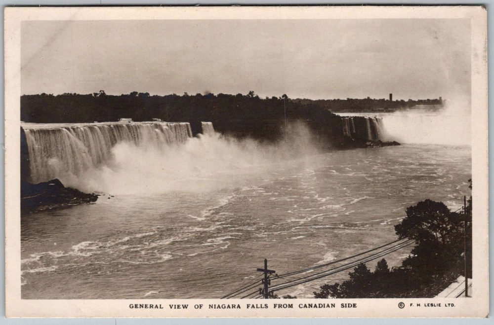 Antique Postcard Horseshoe Falls Niagara Falls, Ontario, CA 1910s