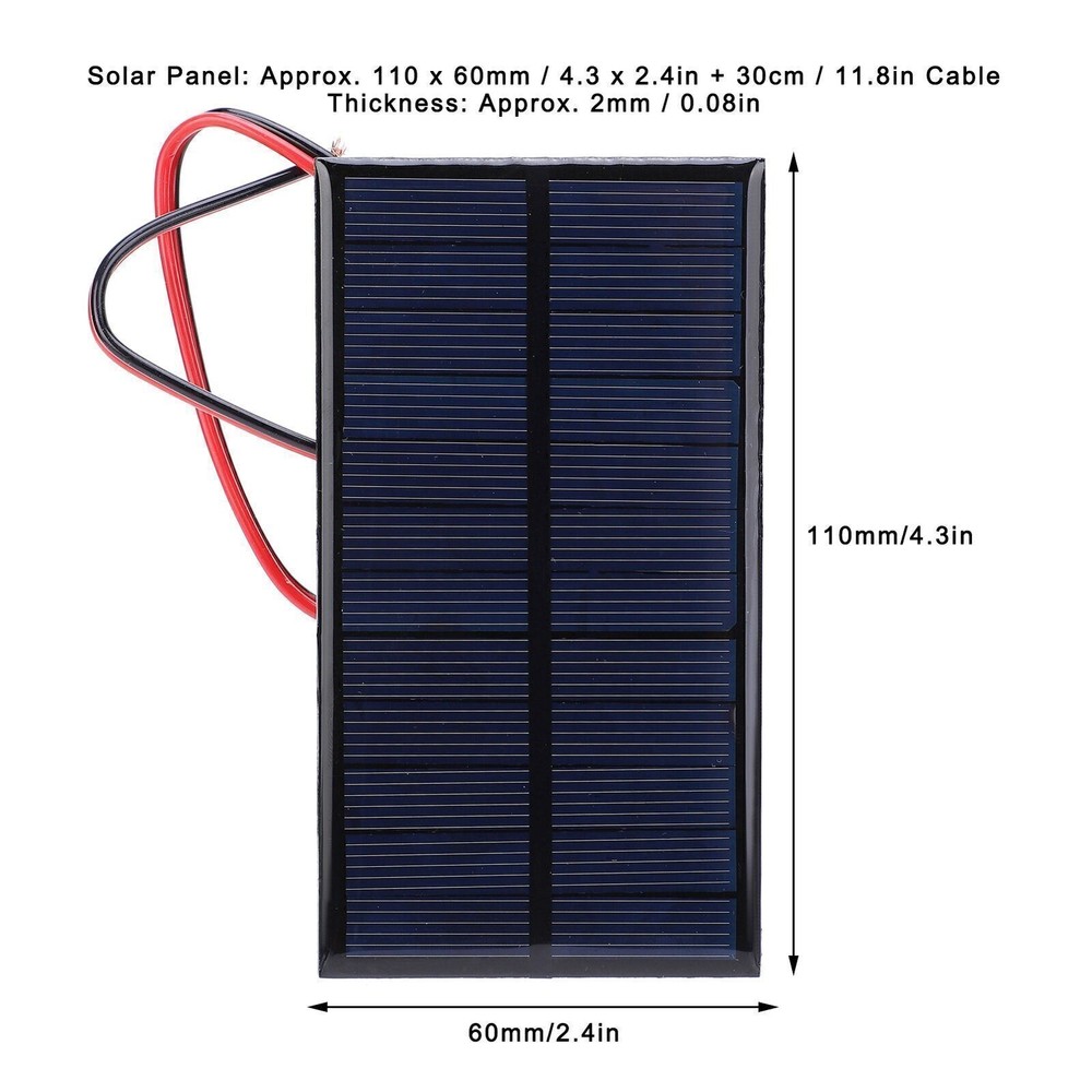3pcs DC 6V 1W Solar Panel Cell Power Module Polycrystalline Silicon Solar Panel